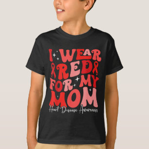 Ich trage Rot für meine Mutter Retro-CHD-Bewusstse T-Shirt