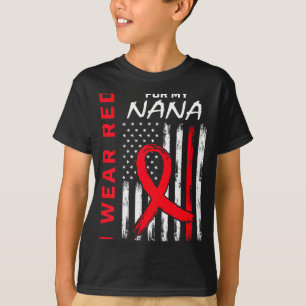 Ich trage Rot für meine Nana Herzkrankheit-Bewusst T-Shirt