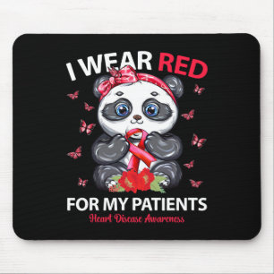 Ich trage Rot für meine Patienten Herzerkrankungen Mousepad