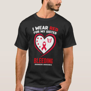 Ich trage Rot für meine Schwester Blutungen Awaren T-Shirt