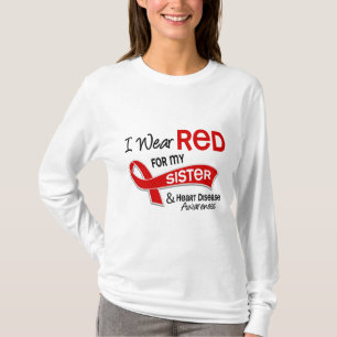 Ich trage Rot für meine Schwester-Herz-Krankheit T-Shirt