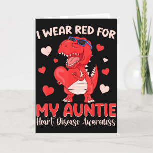 Ich trage Rot für meine Tante Herzkrankheit-Bewuss Karte