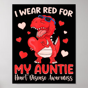 Ich trage Rot für meine Tante Herzkrankheit-Bewuss Poster