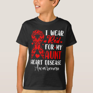 Ich trage Rot für meine Tante Herzkrankheit-Bewuss T-Shirt