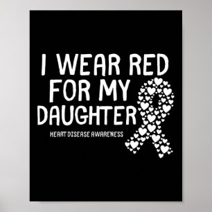 Ich trage Rot für meine Tochter Chd Genital Heart Poster