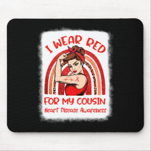 Ich trage Rot für meinen Cousin Herzerkrankungen A Mousepad