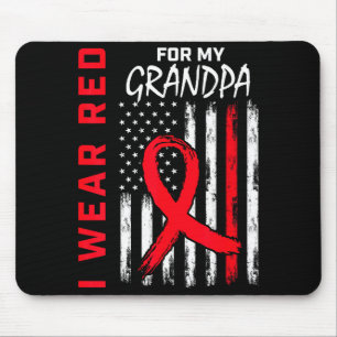 Ich trage Rot für meinen Opa - Bewusstsein für Her Mousepad