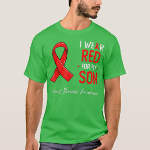 Ich trage Rot für meinen Sohn, den Bewusstseinsmon T-Shirt