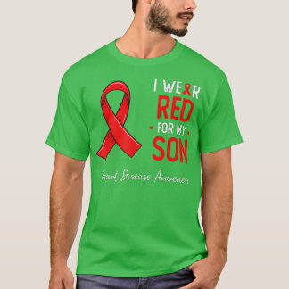 Ich trage Rot für meinen Sohn, den Bewusstseinsmon T-Shirt