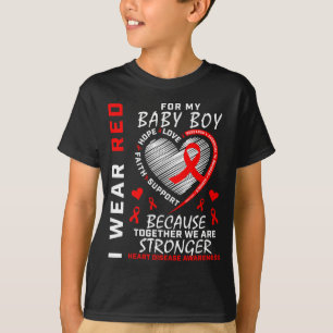 Ich trage Rot für meinen Sohn Herzkrankheit-Bewuss T-Shirt