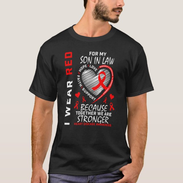 Ich trage Rot für meinen Sohn im Jura Herzerkranku T-Shirt (Vorderseite)