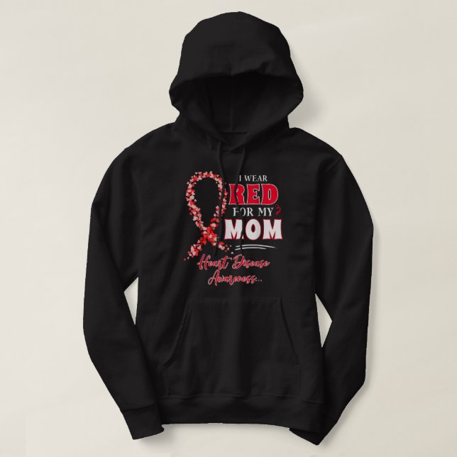 Ich trage Rot für meinen Sohn SCA Plötzlicher Herz Hoodie (Design vorne)