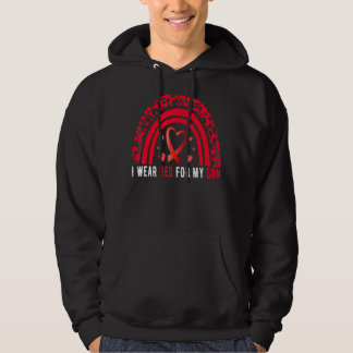 Ich trage Rot für meinen Sohn Stroke Awareness Sur Hoodie