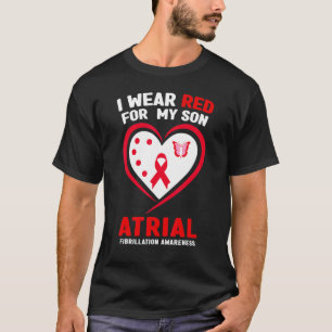 Ich trage Rot für meinen Sohn vor Weihnachtsfeiern T-Shirt