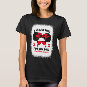 Ich trage Rot für meinen Vater Herzkrankheit-Bewus T-Shirt