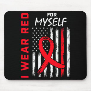 Ich trage Rot für mich selbst Herzkrankheit-Bewuss Mousepad