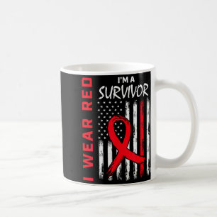 Ich trage Rot, ich bin ein Überlebender, Herzkrank Kaffeetasse