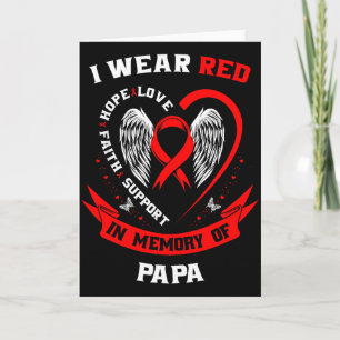 Ich trage Rot in Erinnerung an meinen Papa Herzkra Karte
