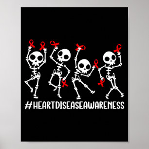 Ich trage Rot, um gegen Herzkrankheiten-Bewusstsei Poster
