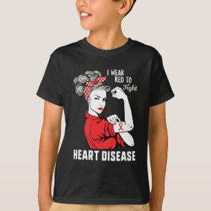 Ich trage Rot, um gegen Herzkrankheiten-Bewusstsei T-Shirt