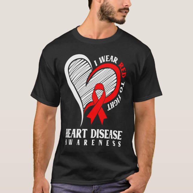 Ich trage Rot, um Herzerkrankungen zu bekämpfen T-Shirt (Vorderseite)