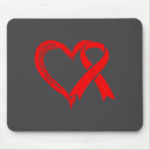 Ich trage Rot, um im Kampf gegen Herzkrankheiten a Mousepad