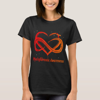 Ich trage Rot und Orange für Myelofibrose Awarenes T-Shirt