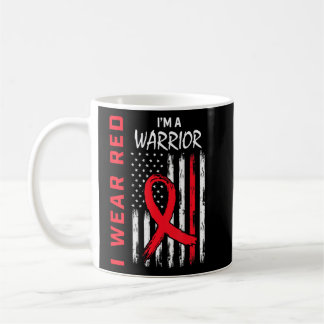 Ich trage Rot wegen Herzerkrankungen Krieger Bewus Kaffeetasse