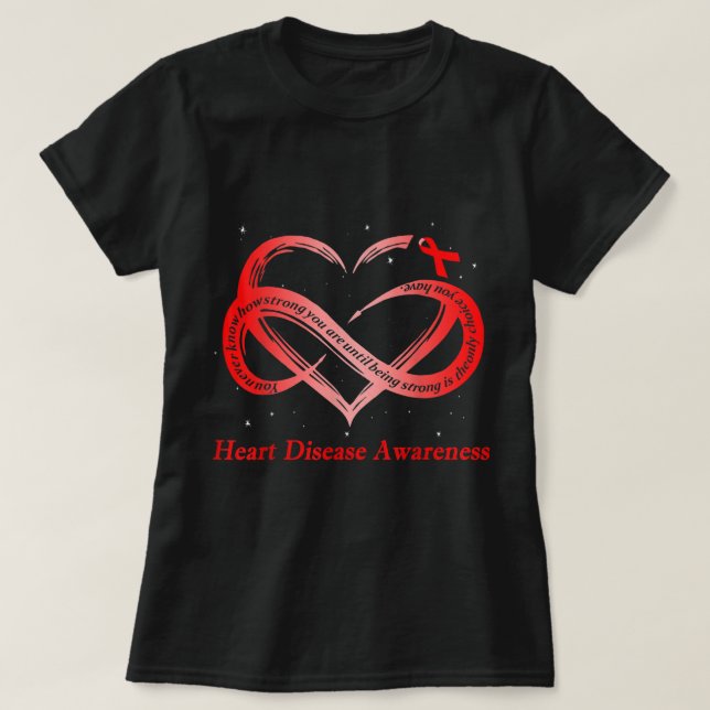 Ich trage Rot wegen Herzerkrankungen Sensibilisier T-Shirt (Design vorne)