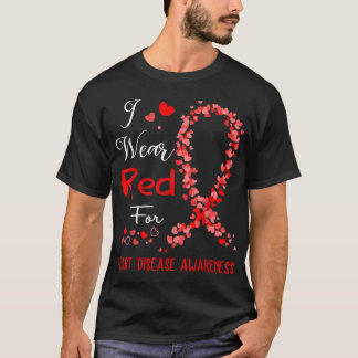 Ich trage Rot wegen Herzerkrankungen T-Shirt