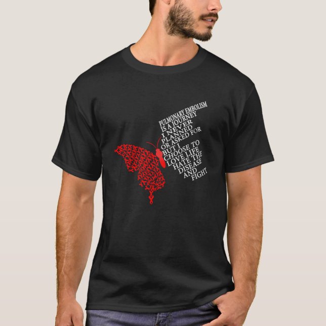 Ich trage Rot wegen Lungenembolie, Bewusstseinswar T-Shirt (Vorderseite)