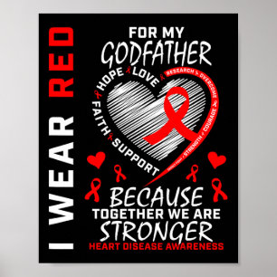 Ich trage Rot wegen meiner Herzkrankheiten meines Poster