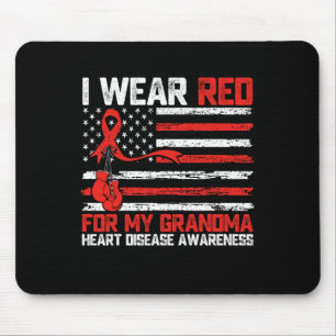 Ich trage Rot wegen meiner Oma-Herzkrankheit Mousepad