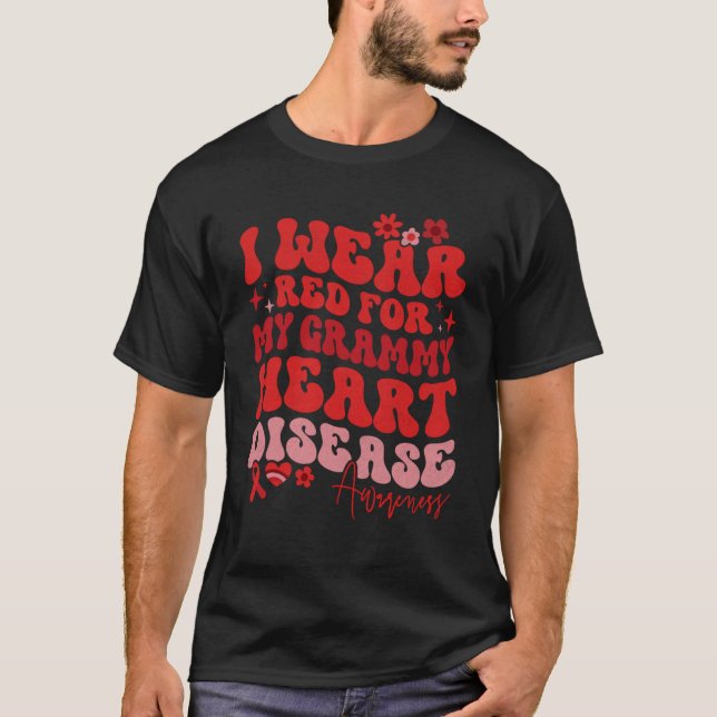 Ich trage Rot wegen meines grauen Sprichworts T-Shirt (Vorderseite)