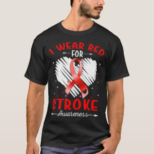 Ich trage Rot wegen starker Aufmerksamkeit T-Shirt