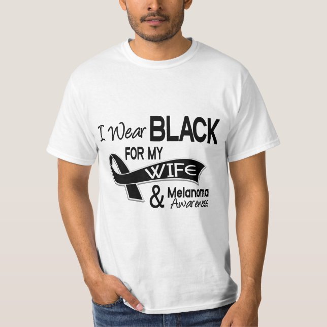 Ich trage Schwarzes für mein Melanomen der T-Shirt (Vorderseite)