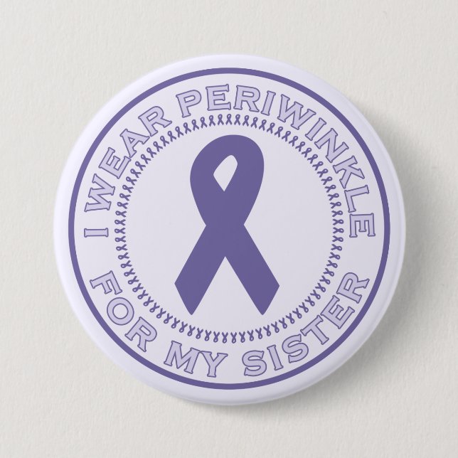 Ich trage Singrün für meine Schwester Button (Vorderseite)