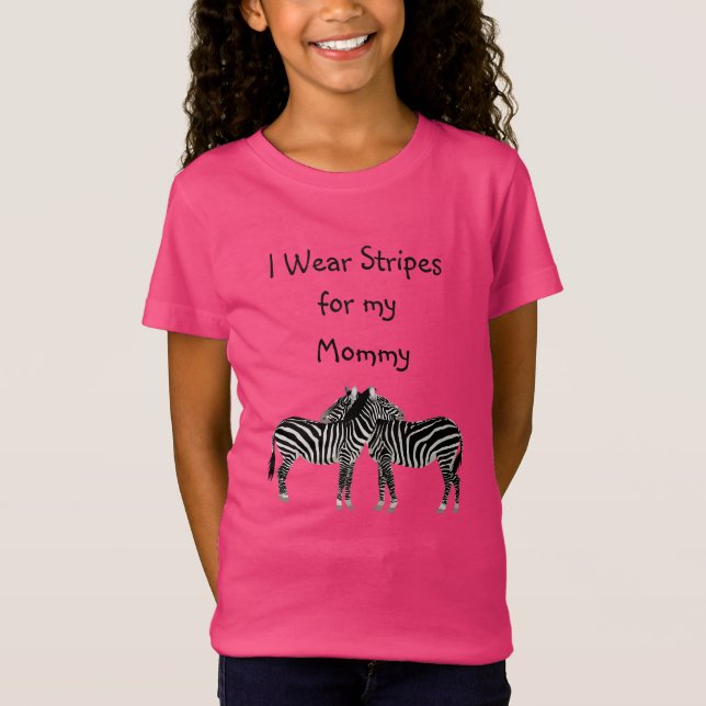 Ich trage Streifen für mein Mama EDS Awareness Shi T-Shirt (Vorderseite)