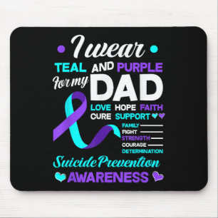 Ich trage Türkis & Lila für meinen Vater Selbs Mousepad