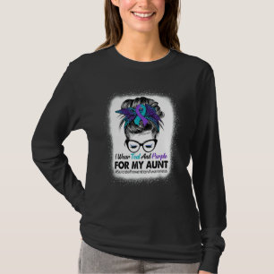 Ich trage Türkis Lila Für Tante Suizidprävention A T-Shirt