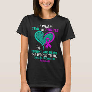 Ich trage Türkis und Lila für das Bewusstsein für  T-Shirt