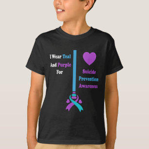 Ich trage Türkis und Lila für das Bewusstsein für  T-Shirt
