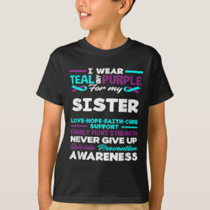 Ich trage Türkis und Lila für das Bewusstsein für  T-Shirt