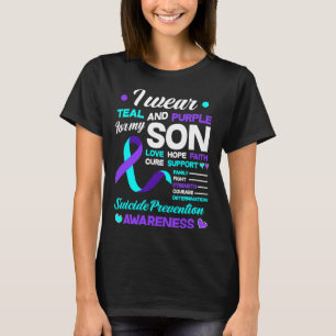 Ich trage Türkis und Lila für das T-Shirt meines S