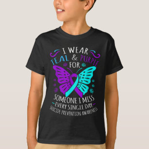 Ich trage Türkis und Lila für jemanden, den ich je T-Shirt