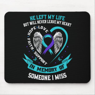 Ich trage Türkis und Lila für jemanden, den ich ve Mousepad
