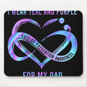 Ich trage Türkis und Lila für mein Dad-Band Selbst Mousepad