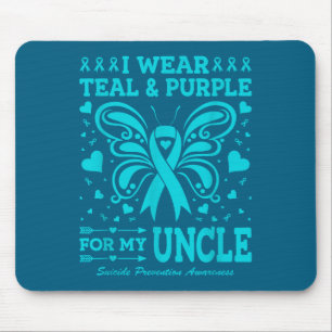 Ich trage Türkis und Violett für meinen Onkel Mousepad