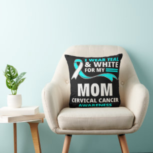 Ich trage Türkis und Weiß meine Mutter Gebärmutter Kissen