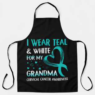 Ich trage Türkis und Weiß meine Oma Gebärmutterhal Schürze